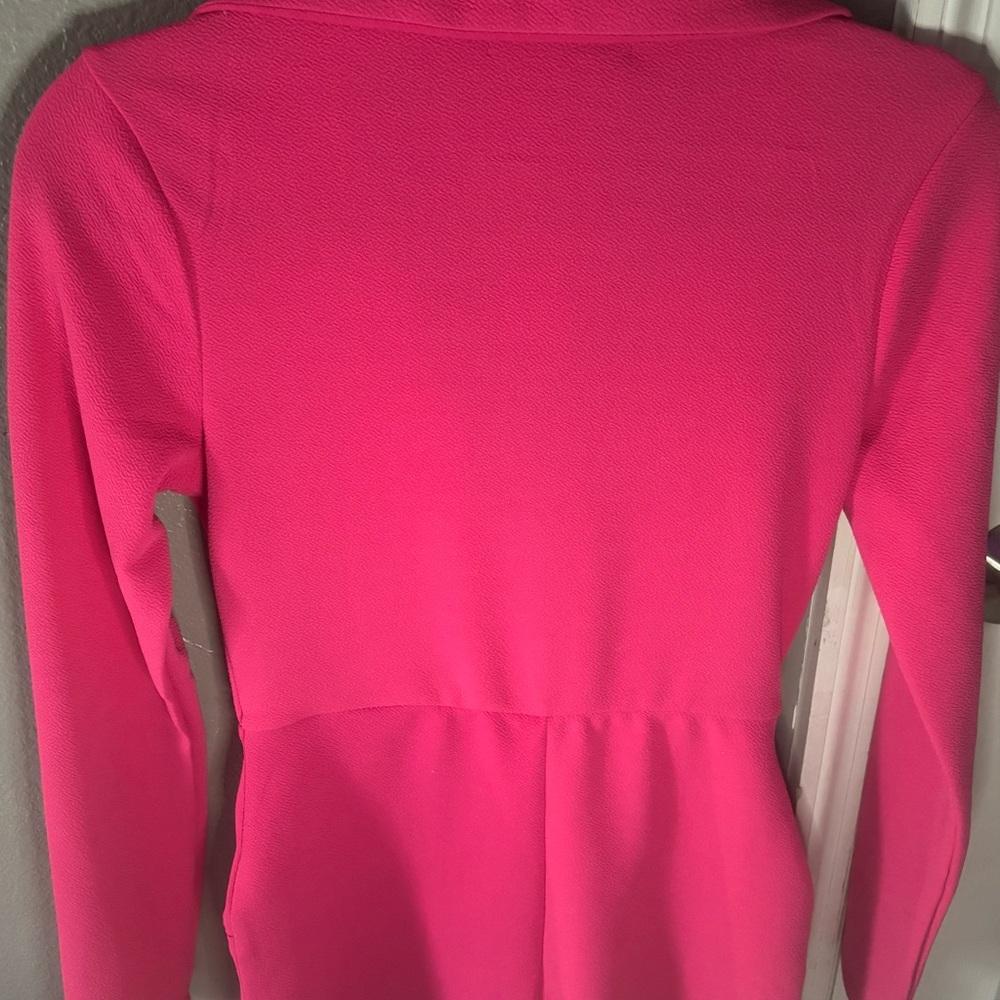 Almost Famous Fuchsia Long Sleeve Dress